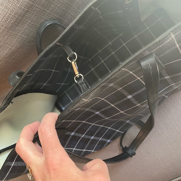 Kate Spade Blue plaid Tote - Picture 2 of 10